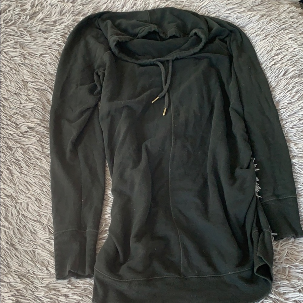 Maternity fitted cowl neck sweater